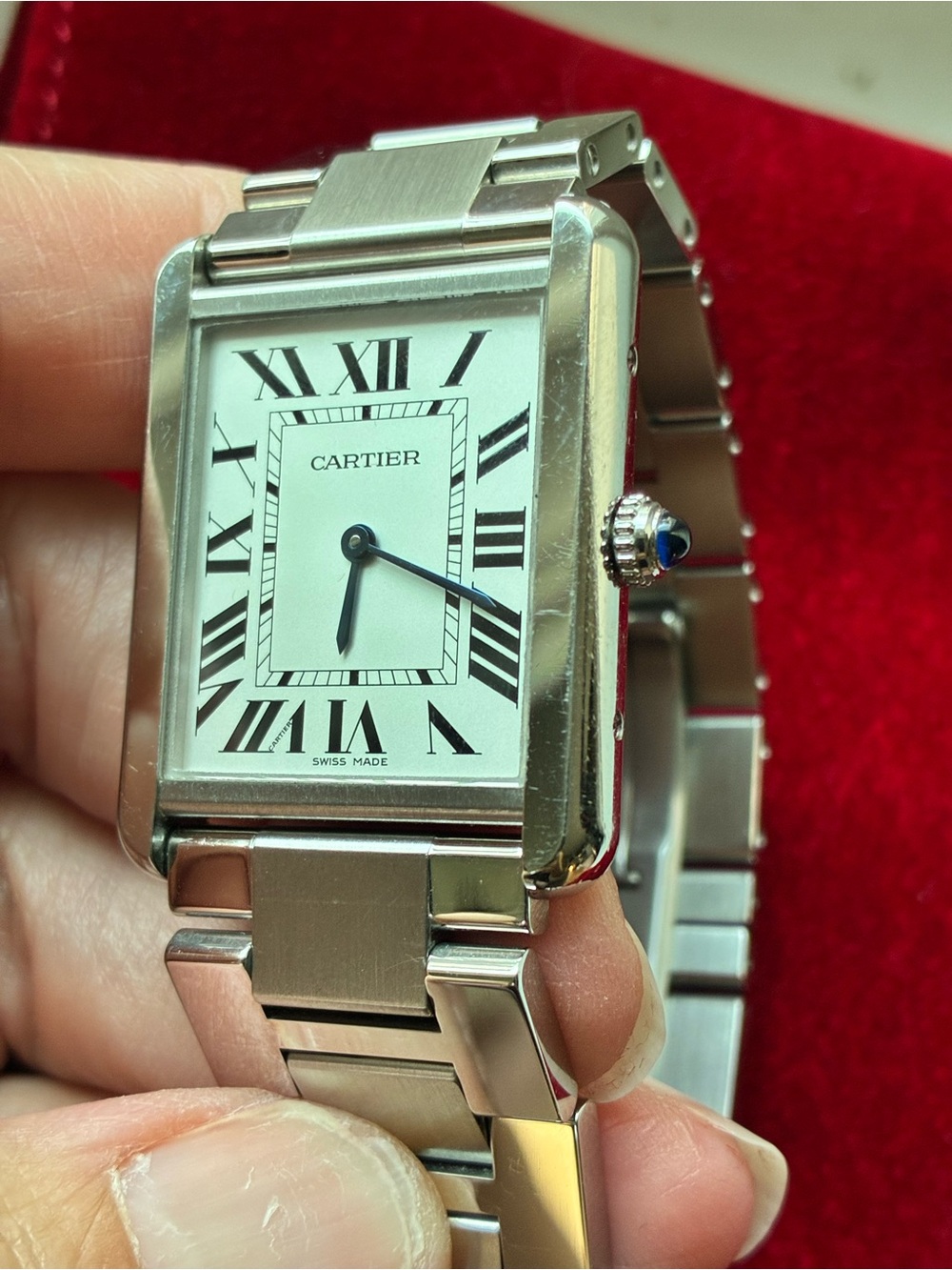 Cartier Stainless Steel 27mm Tank Solo Quartz Watch - Picture 2 of 12